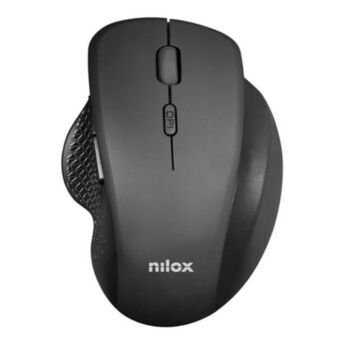 Wireless muis Nilox Ratón Wireless Ergonómico Negro Zwart Rood 3200 DPI