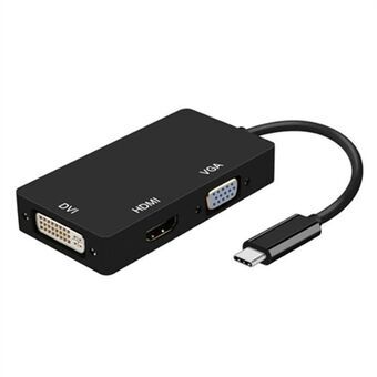 Adapter USB-C naar VGA/HDMI/DVI Aisens A109-0343 Zwart 15 cm