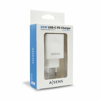 Oplader Aisens ASCH-1PD20-W Wit 20 W USB-C (1 Stuks)