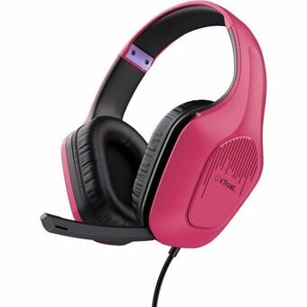 Hoofdtelefoon met microfoon Trust 24992 Zwart Roze