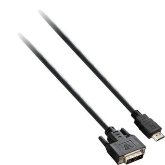 Kabel HDMI naar DVI V7 V7E2HDMIDVID-02M Zwart 2 m