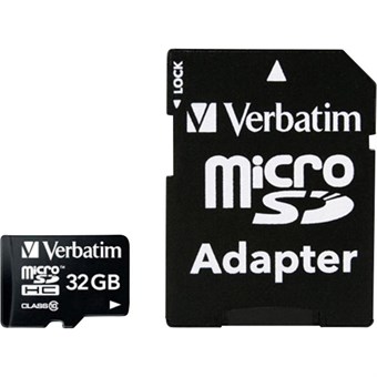 Verbatim 32GB microSDHC klasse 10 m / adapter