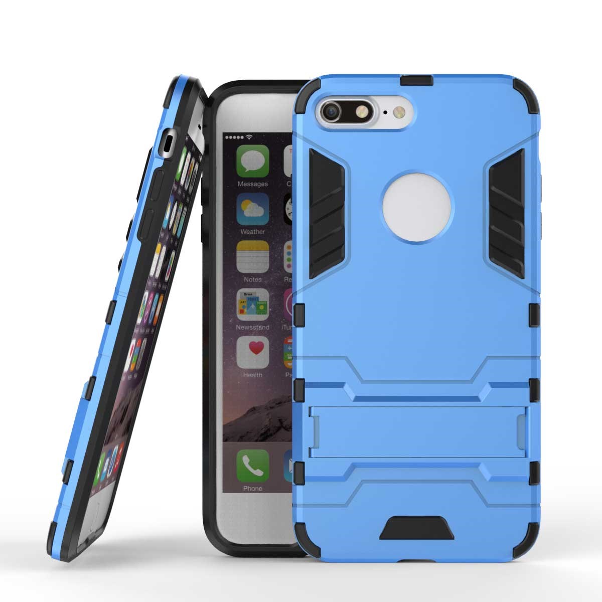 Blauwe plek fantoom Pidgin Strike plastic hoes voor iPhone 7 Plus / iPhone 8 Plus - Lichtblauw