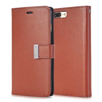 Mercury leren hoesje voor iPhone 7 Plus / iPhone 8 Plus - Bruin