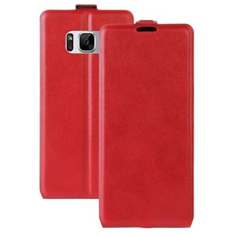 Verticale Flip Case in PU Leer en TPU voor Samsung Galaxy S8 Plus - Rood