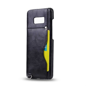 La Fashion Cover in PU-leer en plastic voor de Samsung Galaxy S8 Plus - Zwart