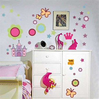 TipTop Muurstickers Kleine Stars en Vlinder