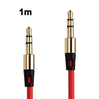 Vergulde AUX kabel - Rood