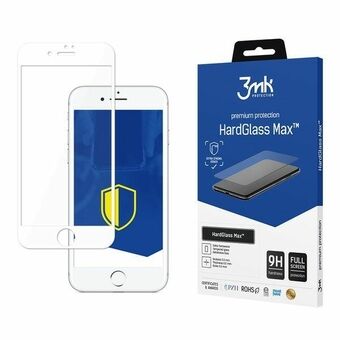 3MK HardGlass Max voor iPhone 7 wit, FullScreen Glas