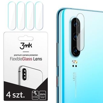 3MK Lens Protect Huawei P30: Hybride glazen lensbeschermer voor de camera, 4 stuks.