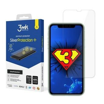 3MK Silver Protect + iPhone 11 / iPhone Xr Nat gemonteerde antimicrobiële film