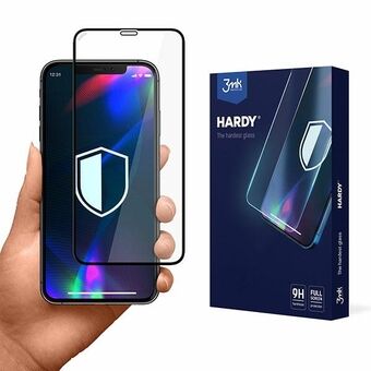 3MK Hardy iPhone XR/11 is een chemisch gehard glas in de kleur zwart.