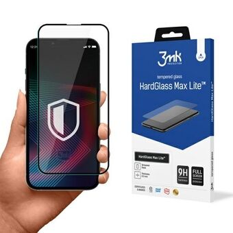 3MK HardGlass Max Lite iPhone 14 Pro zwart