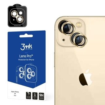 3MK Lens Protection Pro iPhone 14 6,1" złoty/goud Lensbescherming met montageframe voor de cameramodule 1 stuk.