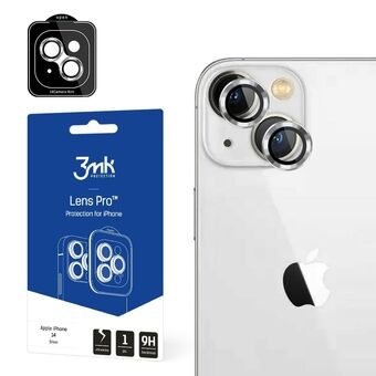 3MK Lens Protection Pro iPhone 14 6,1" zilveren lensbescherming met montagerand 1 stuk.