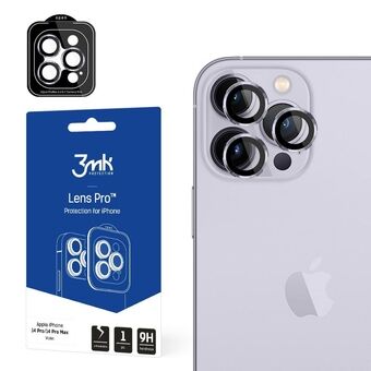 3MK Lensbescherming Pro iPhone 14 Pro / 14 Pro Max violet / violet Cameralensbescherming met montageframe 1 st.