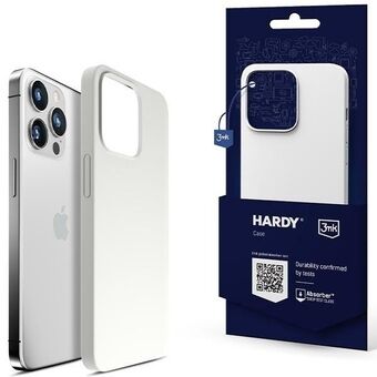 3MK Hardy hoesje voor iPhone 14 Pro Max 6,7" in het wit, met MagSafe.