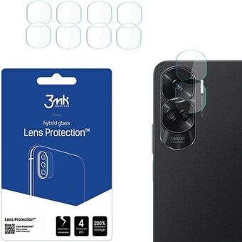 3MK Lens Protect is een beschermfolie voor de lens van de Honor 90 Lite-camera, verkrijgbaar in een verpakking van 4 stuks.