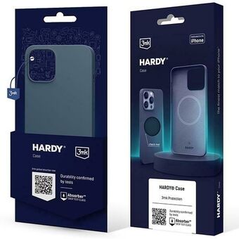 3MK Hardy Case voor iPhone 15 Pro 6.1" in het blauw/royal blue met MagSafe.