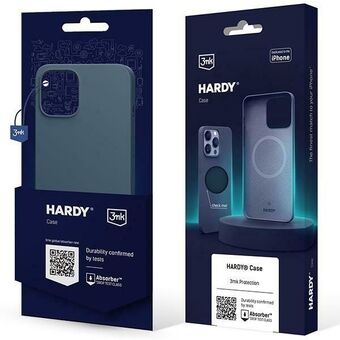 3MK Hardy Case iPhone 15 Pro Max 6.7" in het nieuwblauw/royal blue met MagSafe.