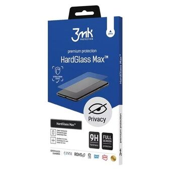 3MK HardGlass Max Privacy iPhone 15 6.1" zwart/zwart, Volledig Scherm Glas