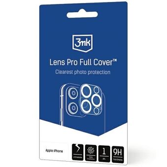 3MK Lens Pro Volledige Cover iPhone 11/12 mini Gehard Glas voor de camerabehuizing met montageframe 1 stuk.