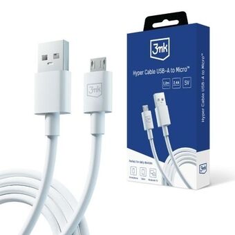 3MK Hyper Cable USB-A - Micro USB 1.2m 5V 2,4A Biały/White Kabel

3MK Hyper Kabel USB-A - Micro USB 1.2m 5V 2,4A Witte Kabel