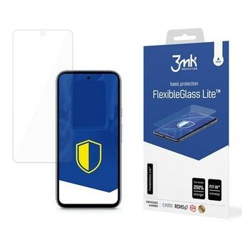 3MK FlexibleGlass Lite Google Pixel 8A 5G is a hybrid glass screen protector.