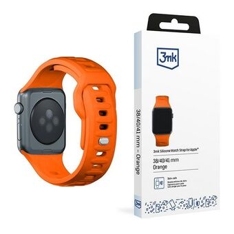 3MK siliconen horlogebandje, pomarańczig/oranje, voor Apple Watch 38/40/41mm.