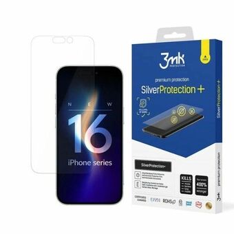 3MK SilverProtect+ iPhone 16 6.1" Antimicrobiële Folie nat gemonteerd