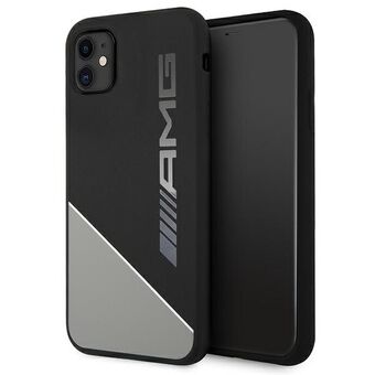 AMG AMHCN61WGDBK iPhone 11 6,1" grijze hardcase Siliconen hoesje met twee tinten.