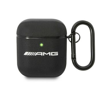 AMG AMA2SLWK AirPods hoes zwart/zwart leer