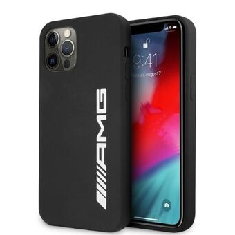 AMG AMHCP12LSGLBGN iPhone 12 Pro Max 6,7" zwart/zwart hardcase siliconen Big logo