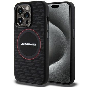 AMG AMHMP15X23SMRK iPhone 15 Pro Max 6.7" zwart/siliconen hardcase Carbon Patroon MagSafe