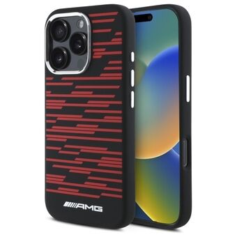 AMG AMHMP16L24SSRRK iPhone 16 Pro 6.3" zwart/zwarte hardcase Silicone Graphics MagSafe