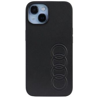 Audi synthetisch leer iPhone 14 6.1" zwart/zwart hoesje AU-TPUPPCIP14-TT/D1-BK