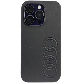 Audi synthetisch leer iPhone 14 Pro 6,1" zwart/zwart harde hoes AU-TPUPPCIP14P-TT/D1-BK