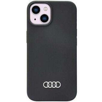 Audi Silicone Cover iPhone 14 6.1" zwart/zwart hardcase AU-LSRIP14-Q3/D1-BK