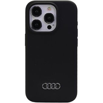 Audi Silicone Hoesje iPhone 15 Pro 6.1" zwart hardcase AU-LSRIP15P-Q3/D1-BK