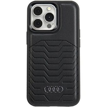 Audi Synthetisch Lederen MagSafe iPhone 13 Pro / 13 6.1" zwarte hardcase AU-TPUPCMIP13P-GT/D3-BK