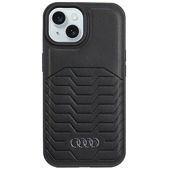 Audi Synthetisch Leren MagSafe iPhone 15 / 14 / 13 6.1" zwart hardcase AU-TPUPCMIP15-GT/D3-BK