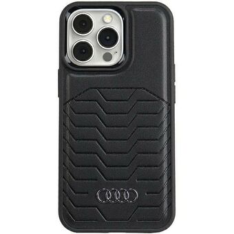 Audi Synthetisch Leren MagSafe iPhone 15 Pro 6.1" zwart hardcase AU-TPUPCMIP15P-GT/D3-BK