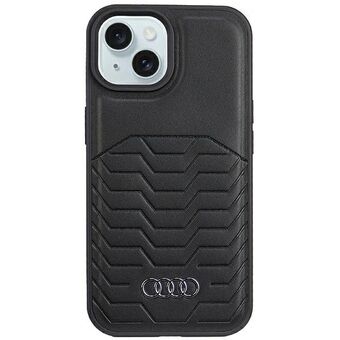 Audi Synthetisch Lederen MagSafe iPhone 15 Plus / 14 Plus 6.7" zwart hardcase AU-TPUPCMIP15M-GT/D3-BK