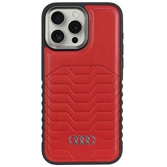 Audi Synthetisch Lederen MagSafe iPhone 14 Pro Max 6.7" rode hardcase AU-TPUPCMIP14PM-GT/D3-RD