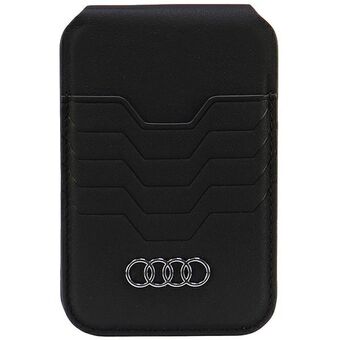 Audi Leren Portemonnee Met Kaartsleuf En Standaard Czarny/Zwart MagSafe AU-MSCH-GT/D3-BK