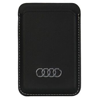 Audi Synthetisch Leren Portemonnee met Kaartsleuf czarny/zwart MagSafe AU-MSCH-Q3/D1-BK