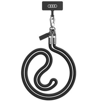 Audi universele telefoonlanyard 120cm 6mm crossbody zwart/black AU-CBL8-R8/D1-BK