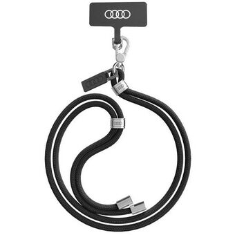 Audi universele telefoonsleutelkoord 120cm 6mm crossbody zwart/black AU-CBL6-R8/D1-BK