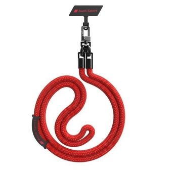 Audi universele telefoonkoord 120cm 10mm crossbody rood/red AUS-CBL10-RSQ/D1-RD