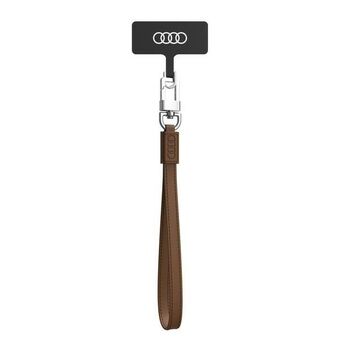 Audi universele telefoonkoord 28cm 10mm Leder bruin AU-HSLSL-GT/D1-BN